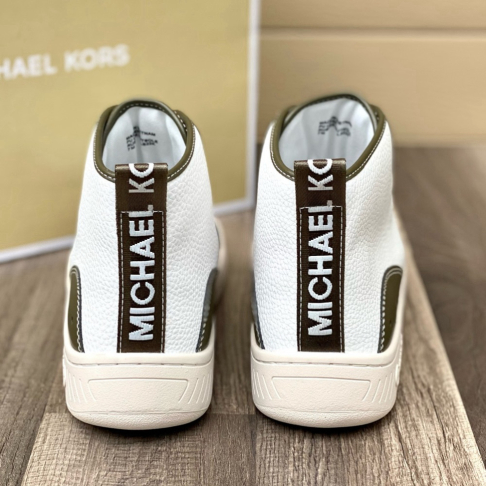 Michael Kors Sheia High Top Sneakers Olive Color - Picture 5 of 9